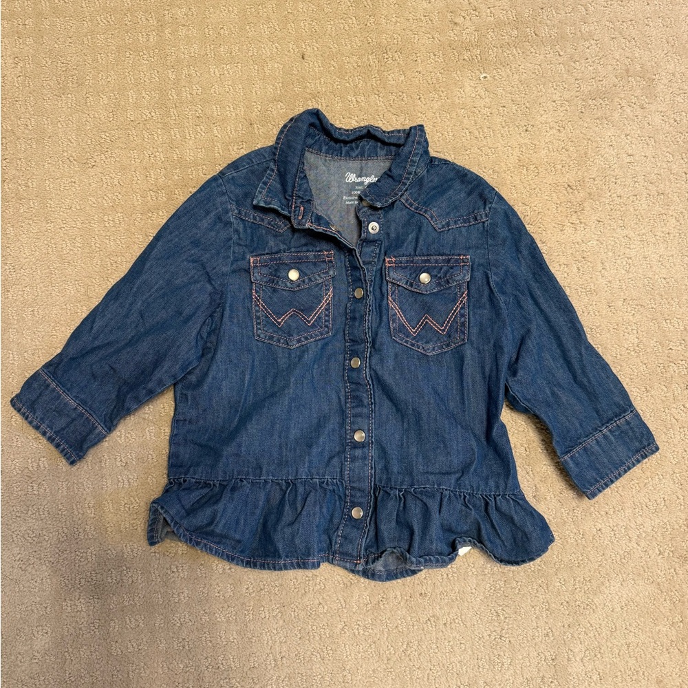 Wrangler girls Blue Denim shirt